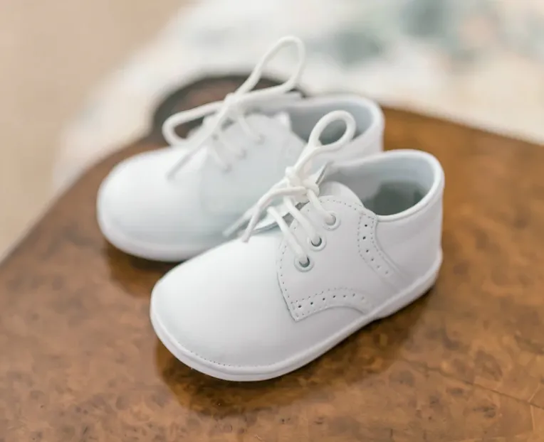 James Boy's White Leather Lace Up Shoe-2157 | L'Amour