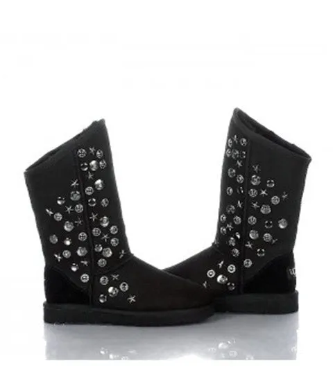 JIMMY CHOO PAILLETTEN LONG BOOTS 5838 BLACK