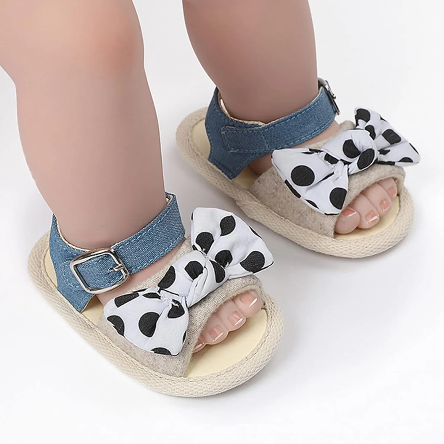 Kid Cute Slipper Infant Girls Open Toe Bowknot Shoes First Walkers Shoes Summer Toddler Baby Boy Christmas