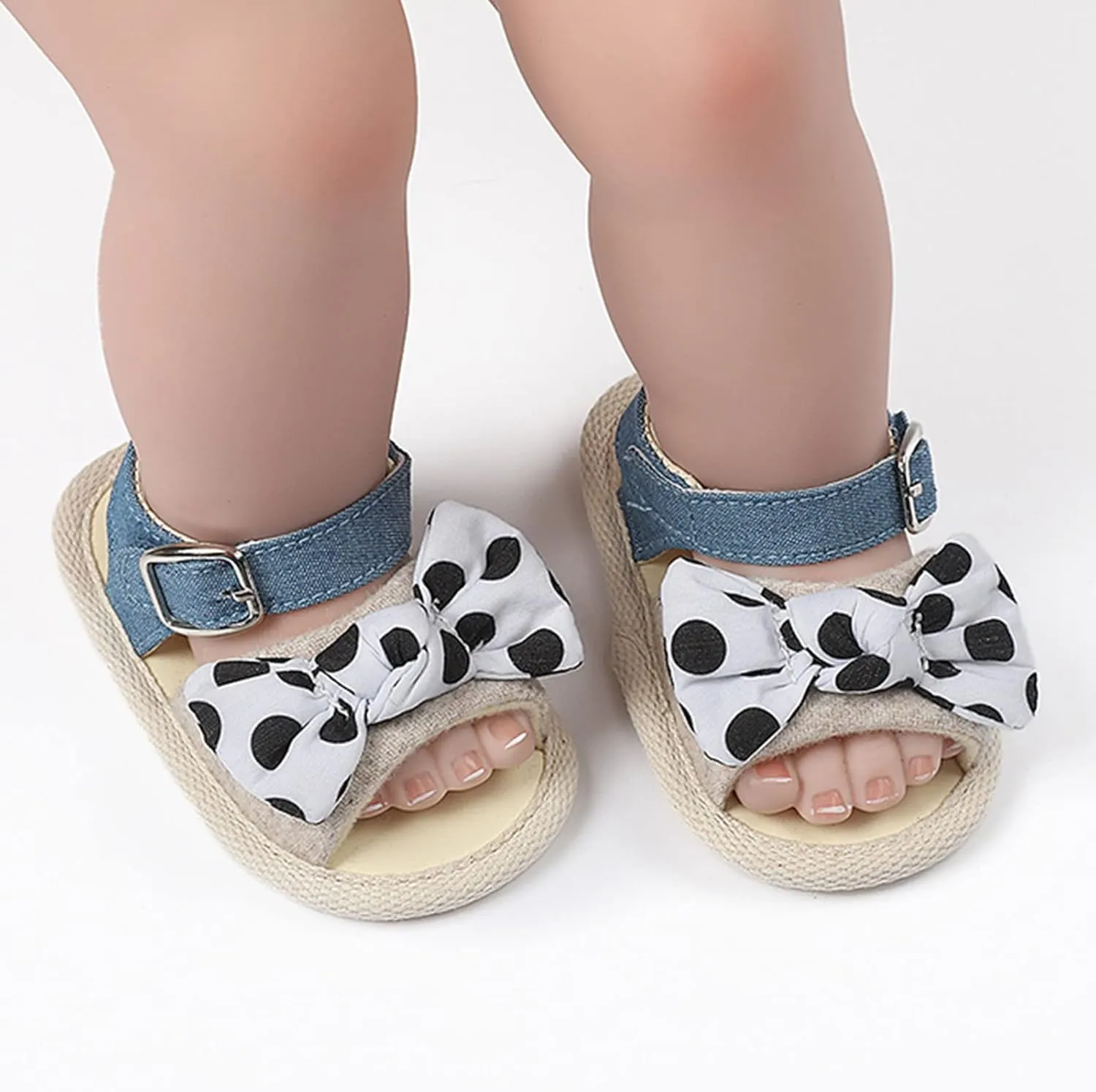 Kid Cute Slipper Infant Girls Open Toe Bowknot Shoes First Walkers Shoes Summer Toddler Baby Boy Christmas