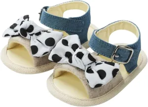 Kid Cute Slipper Infant Girls Open Toe Bowknot Shoes First Walkers Shoes Summer Toddler Baby Boy Christmas