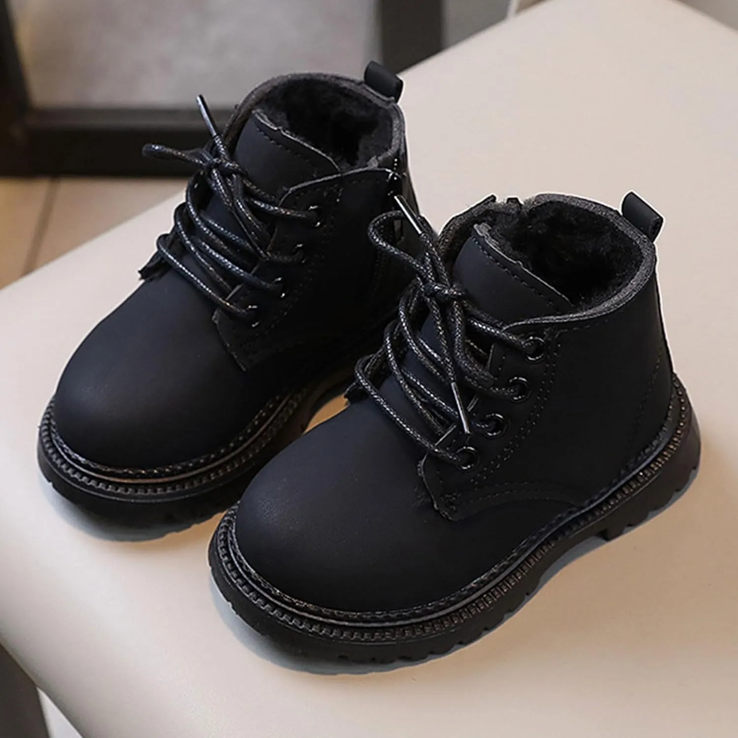 Kids Ankle Boots Boys Girls Lace up Casual Hiking Ankle Boots Outdoor Boots for Toddler/Little Kid/Big Kid