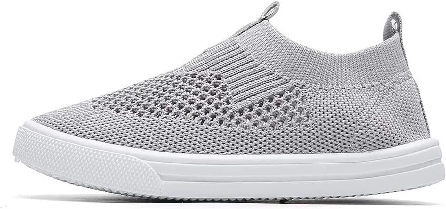 Kids Slip on Sneakers Breathable Flat Shoes for Running Walking Cycling(Toddler/Little Kid)