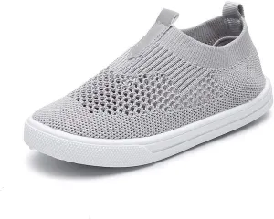 Kids Slip on Sneakers Breathable Flat Shoes for Running Walking Cycling(Toddler/Little Kid)