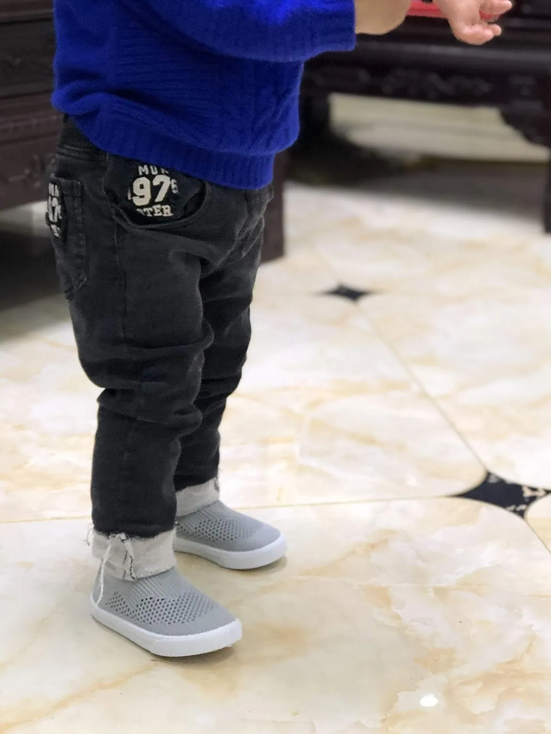 Kids Slip on Sneakers Breathable Flat Shoes for Running Walking Cycling(Toddler/Little Kid)