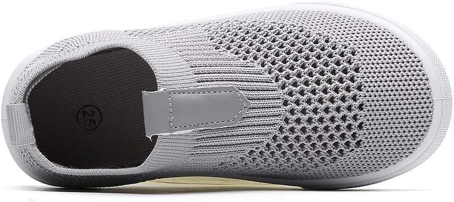 Kids Slip on Sneakers Breathable Flat Shoes for Running Walking Cycling(Toddler/Little Kid)