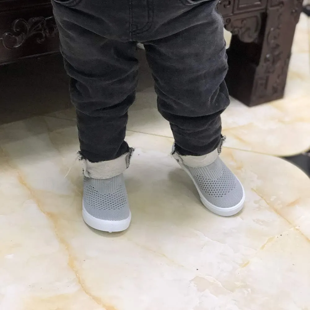 Kids Slip on Sneakers Breathable Flat Shoes for Running Walking Cycling(Toddler/Little Kid)