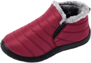 Ladmiple Winter Boots For Women Waterproof Snow Wide Width Fur Lining Comfortable Slip On Outdoor Warm Ankle Booties