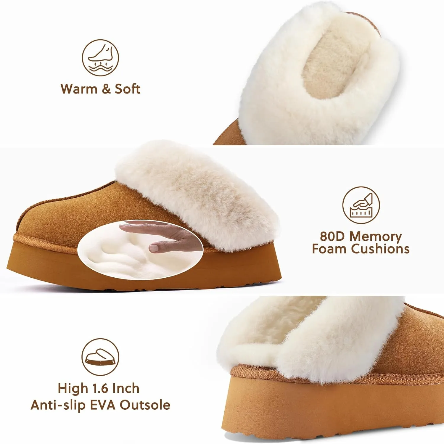 LazyStep Women's Moody Platform House Slippers
