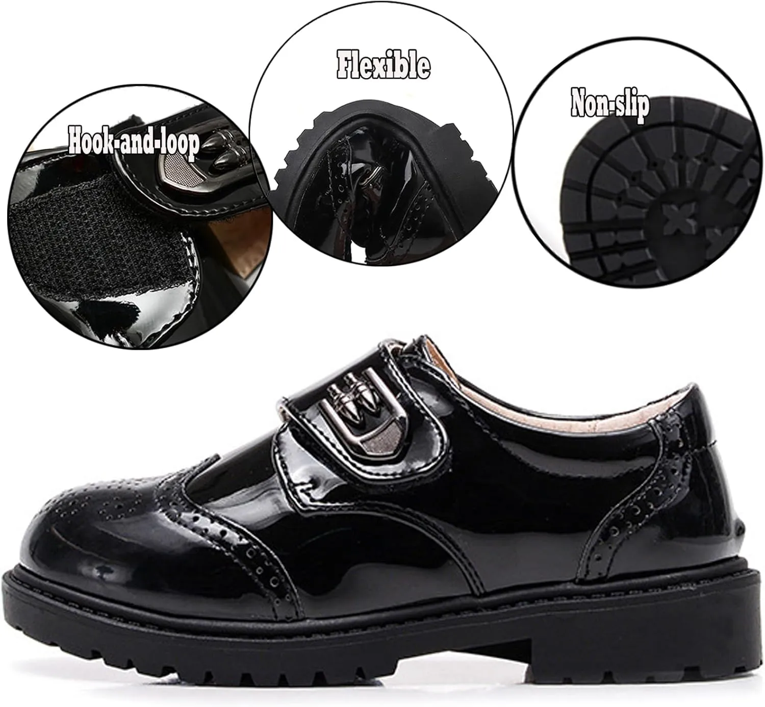 Little Big Boys Girls Dress Oxfords School Unifrom Formal Dress Shoes for Wedding Party Homecoming Ceremony