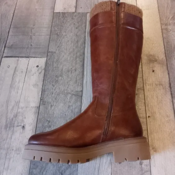 Marco Tozzi Chestnut Brown Knee Length Boots