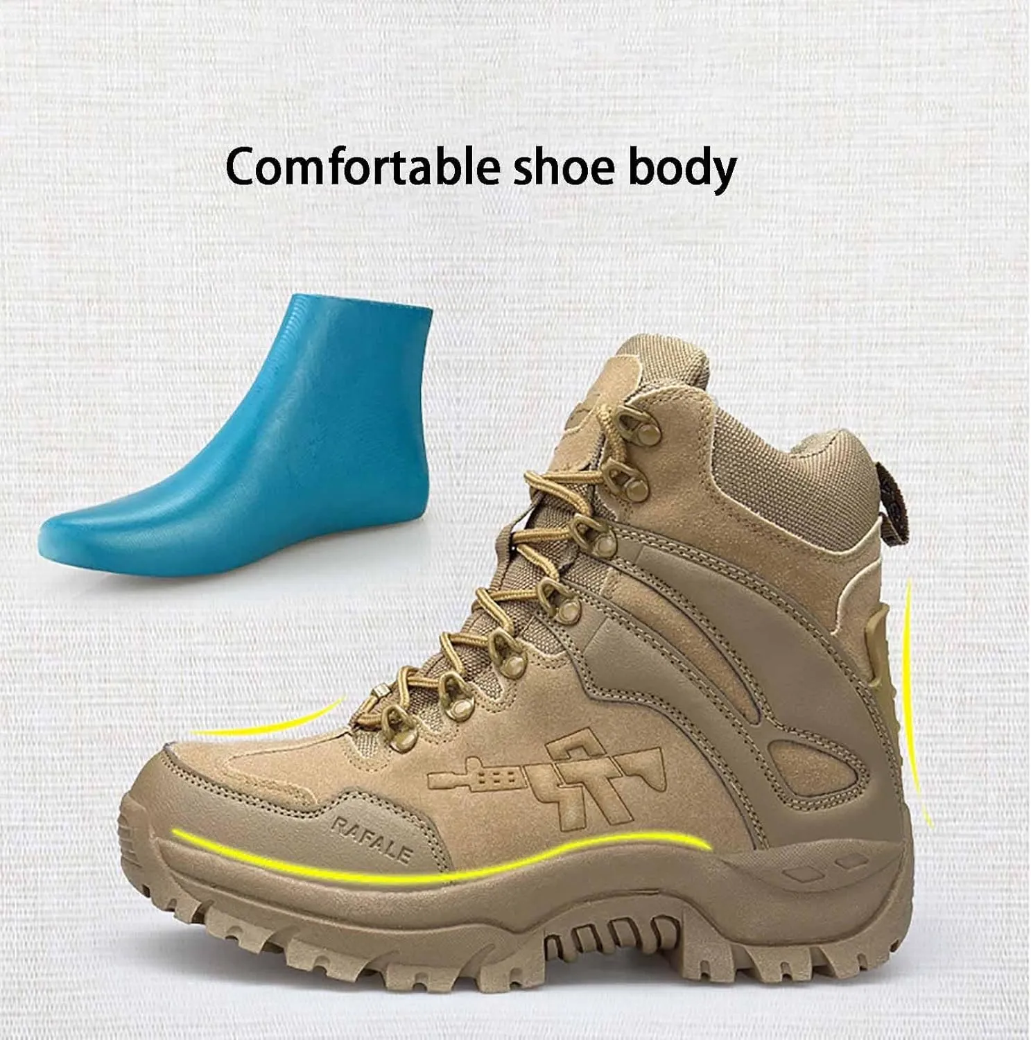 Men's Tactical Army Boots, Lightweight Combat Boots, Jungle Boots, Military Work Boots, Breathable Military Combat Desert Boots, Men's Tactical Work Boots, Men's Waterproof Hiking Boots
