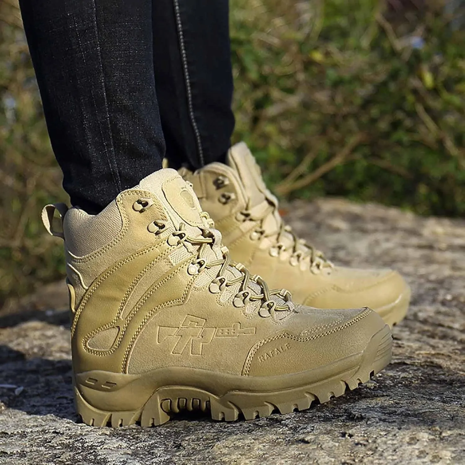 Men's Tactical Army Boots, Lightweight Combat Boots, Jungle Boots, Military Work Boots, Breathable Military Combat Desert Boots, Men's Tactical Work Boots, Men's Waterproof Hiking Boots