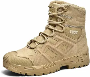 Men's Tactical Boots, Men's Military Tactical Boots, Durable Suede Leather Military Work Boots, Waterproof Hiking Work Boots, Lightweight Military Boots, Breathable Desert Boots