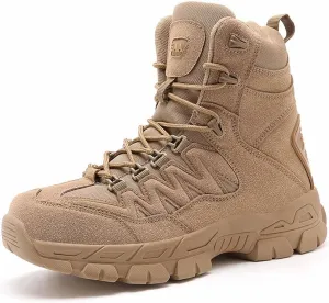 Military Mens Work Boots, Mens Combat Boots, Breathable Police Patrol Boots, Lightweight Work Army Boots, Waterproof Hiking Boots, Outdoor Motorcycle Boots