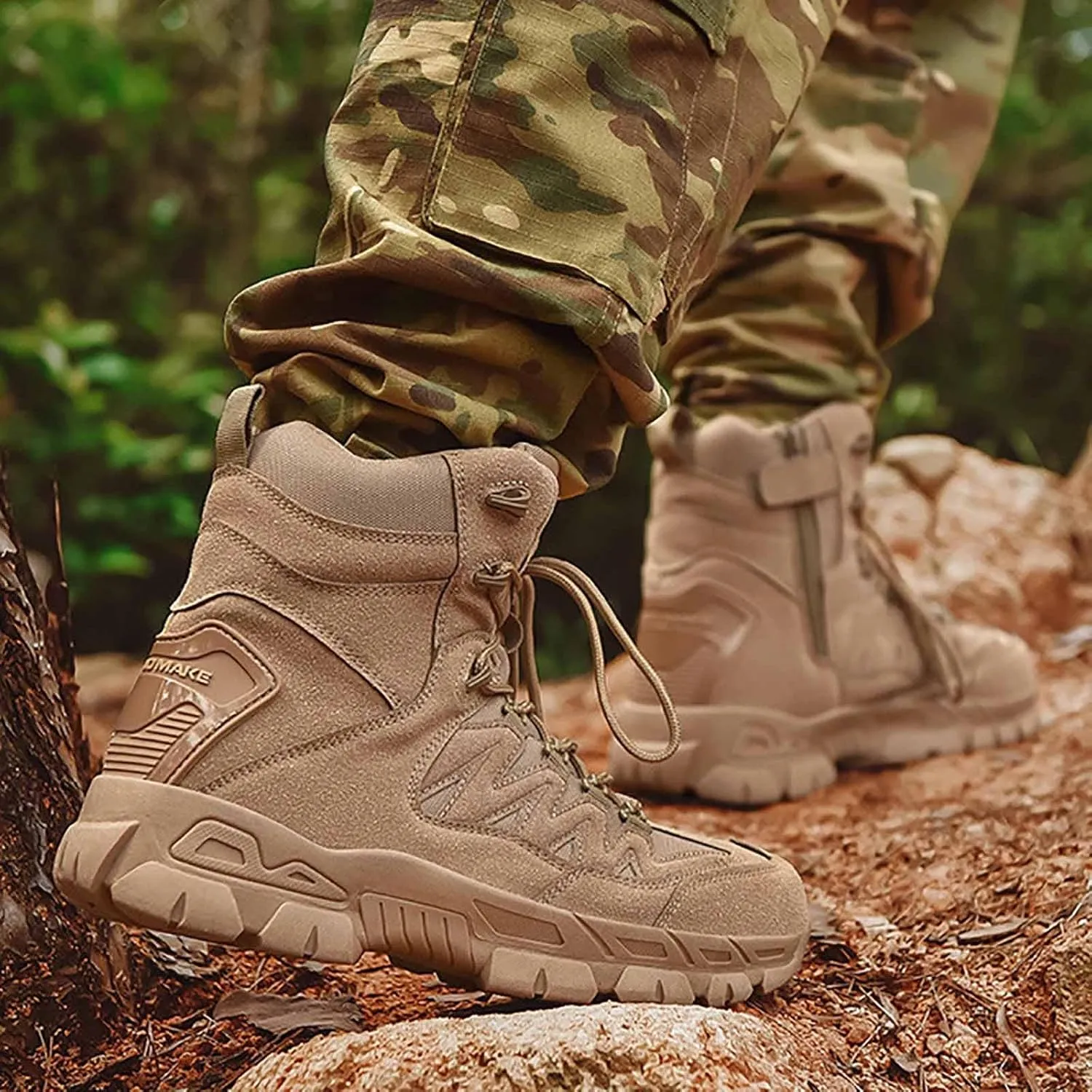 Military Mens Work Boots, Mens Combat Boots, Breathable Police Patrol Boots, Lightweight Work Army Boots, Waterproof Hiking Boots, Outdoor Motorcycle Boots
