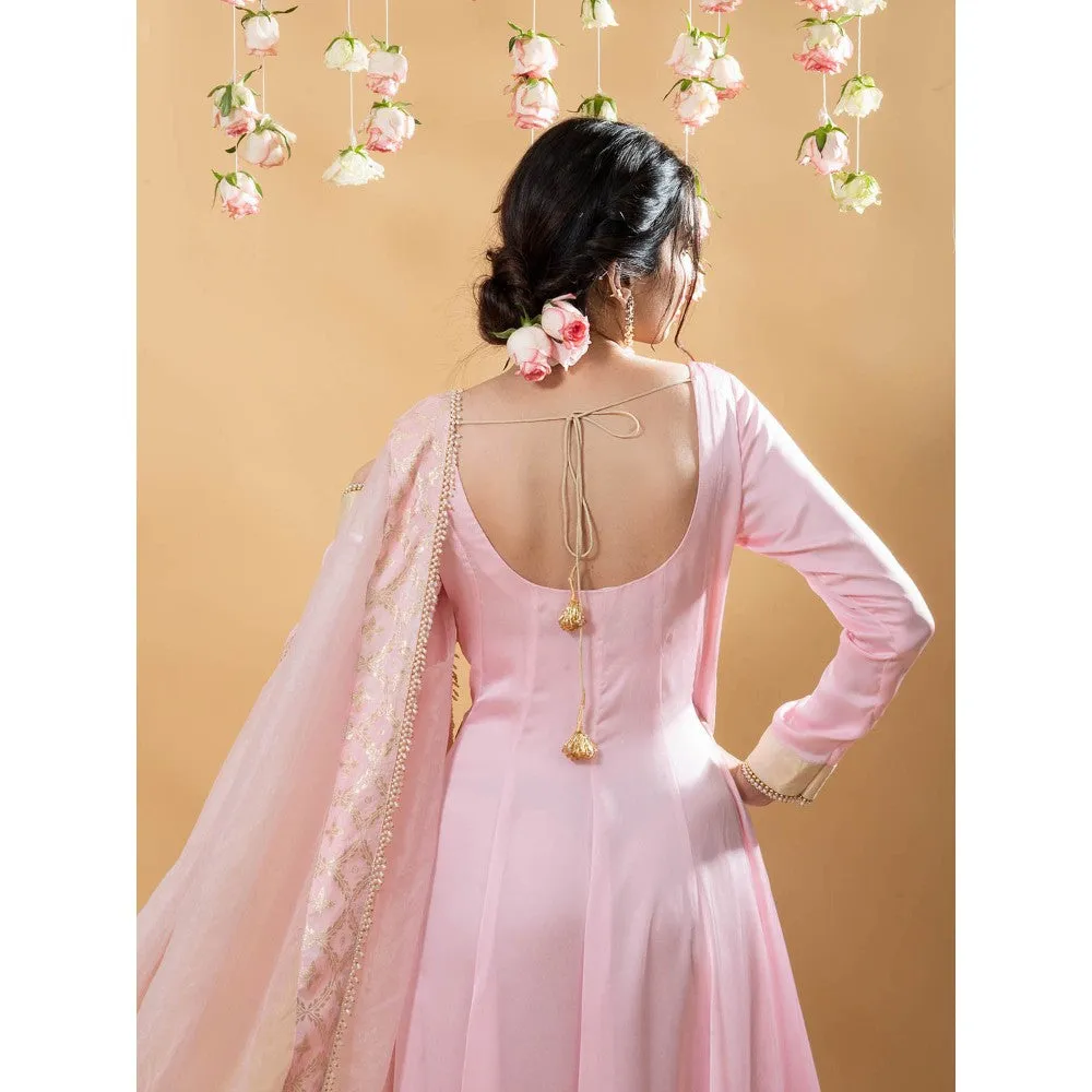 MONK & MEI Satya Anarkali Blush Pink (Set of 2)