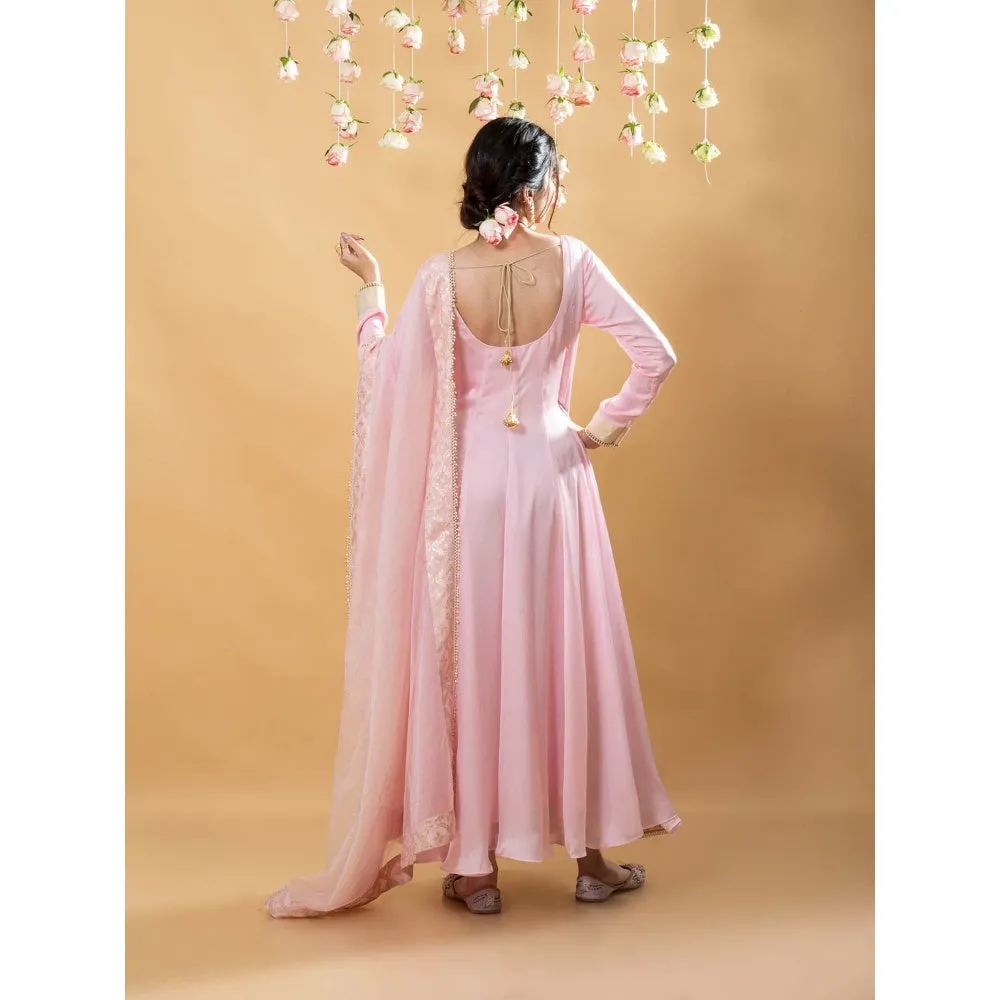 MONK & MEI Satya Anarkali Blush Pink (Set of 2)