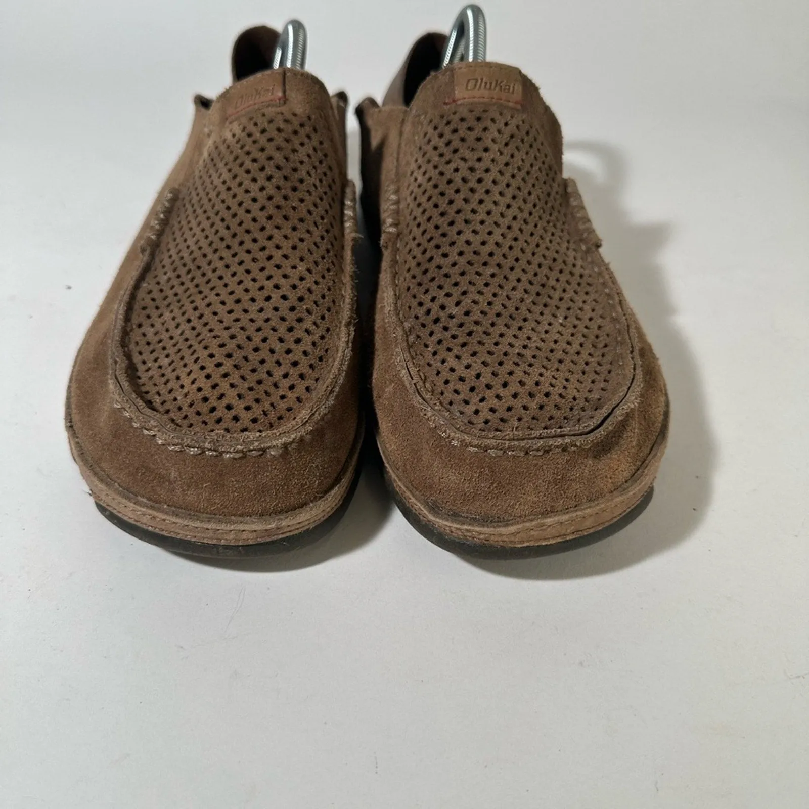 OLUKAI Moloa Men's Leather Slip On Shoes,