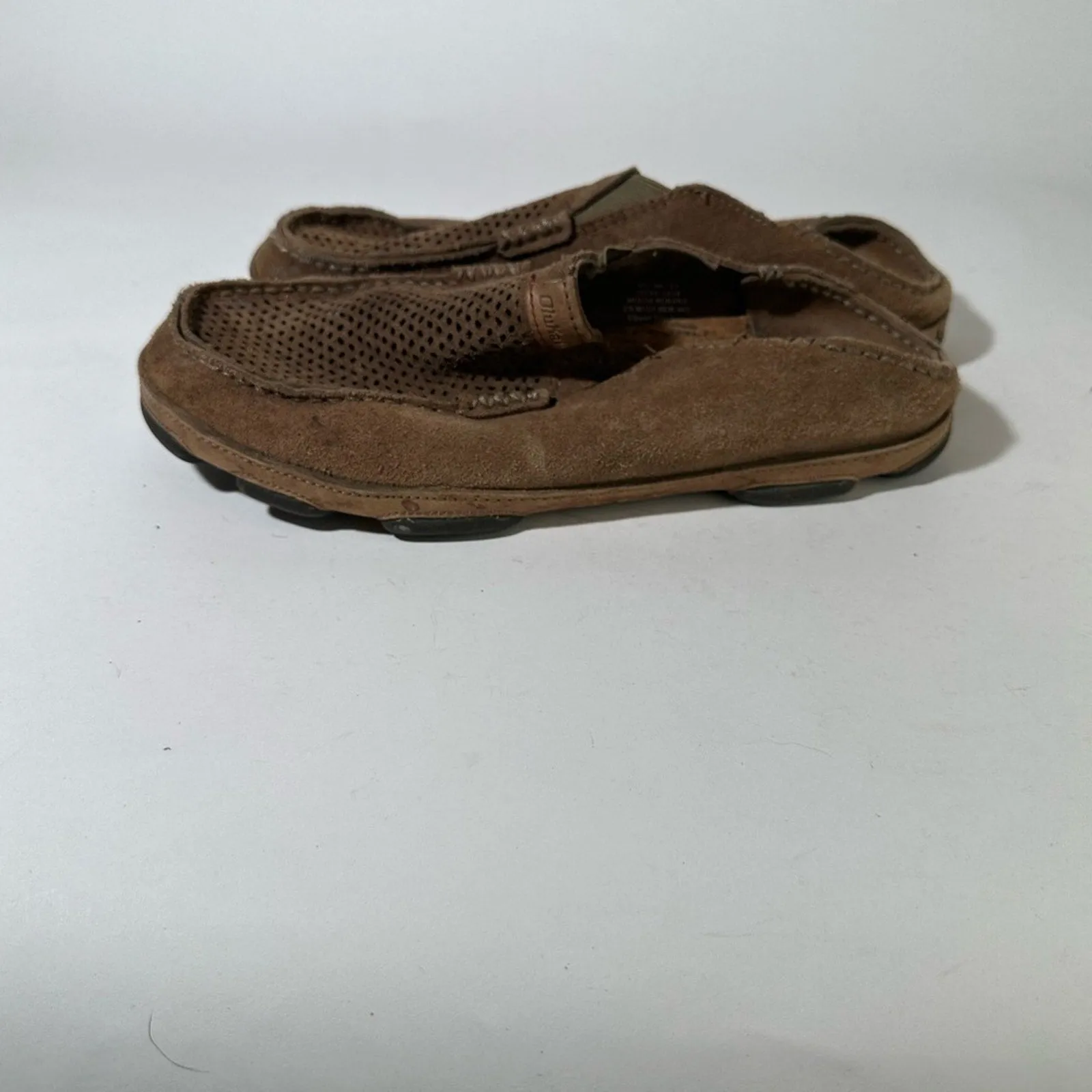 OLUKAI Moloa Men's Leather Slip On Shoes,