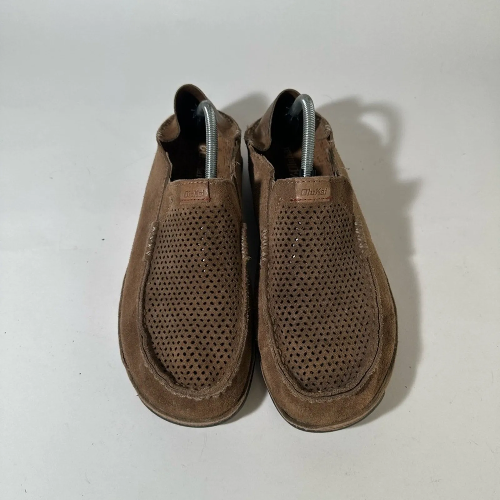OLUKAI Moloa Men's Leather Slip On Shoes,