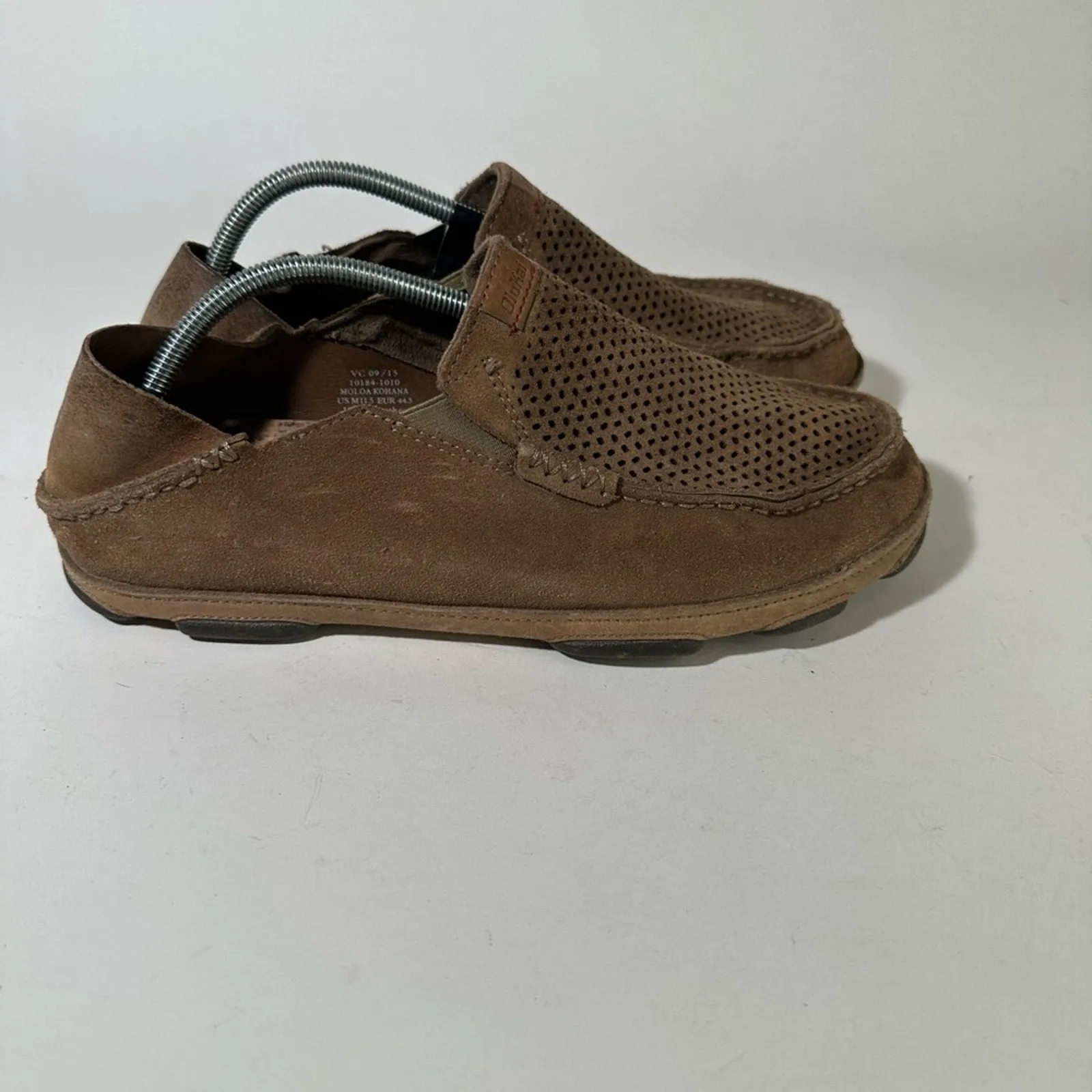 OLUKAI Moloa Men's Leather Slip On Shoes,