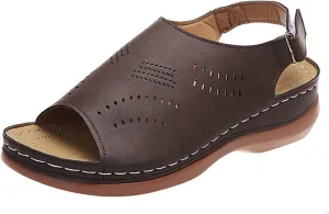 Orthopedic Sandals for Women, Women Summer Comfortable Arch Support Wedge 2025 Summer Open Toe Dressy Platform Sandal Shoes Low Platform Ankle Strap Walking Flip Flops