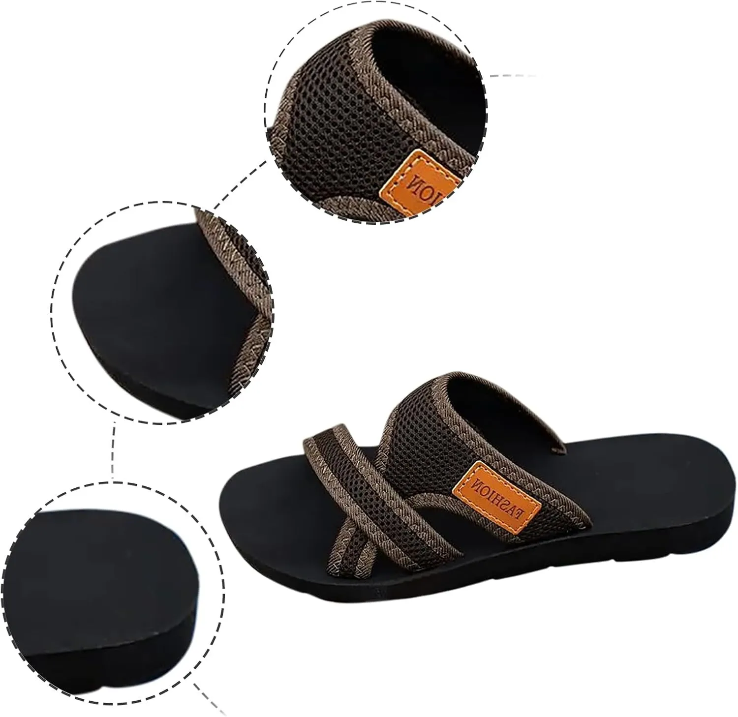 Orthopedic Sandals for Women, Women's Hollow Mesh Slide Sandals with Arch Support Comfortable Beach Sandals