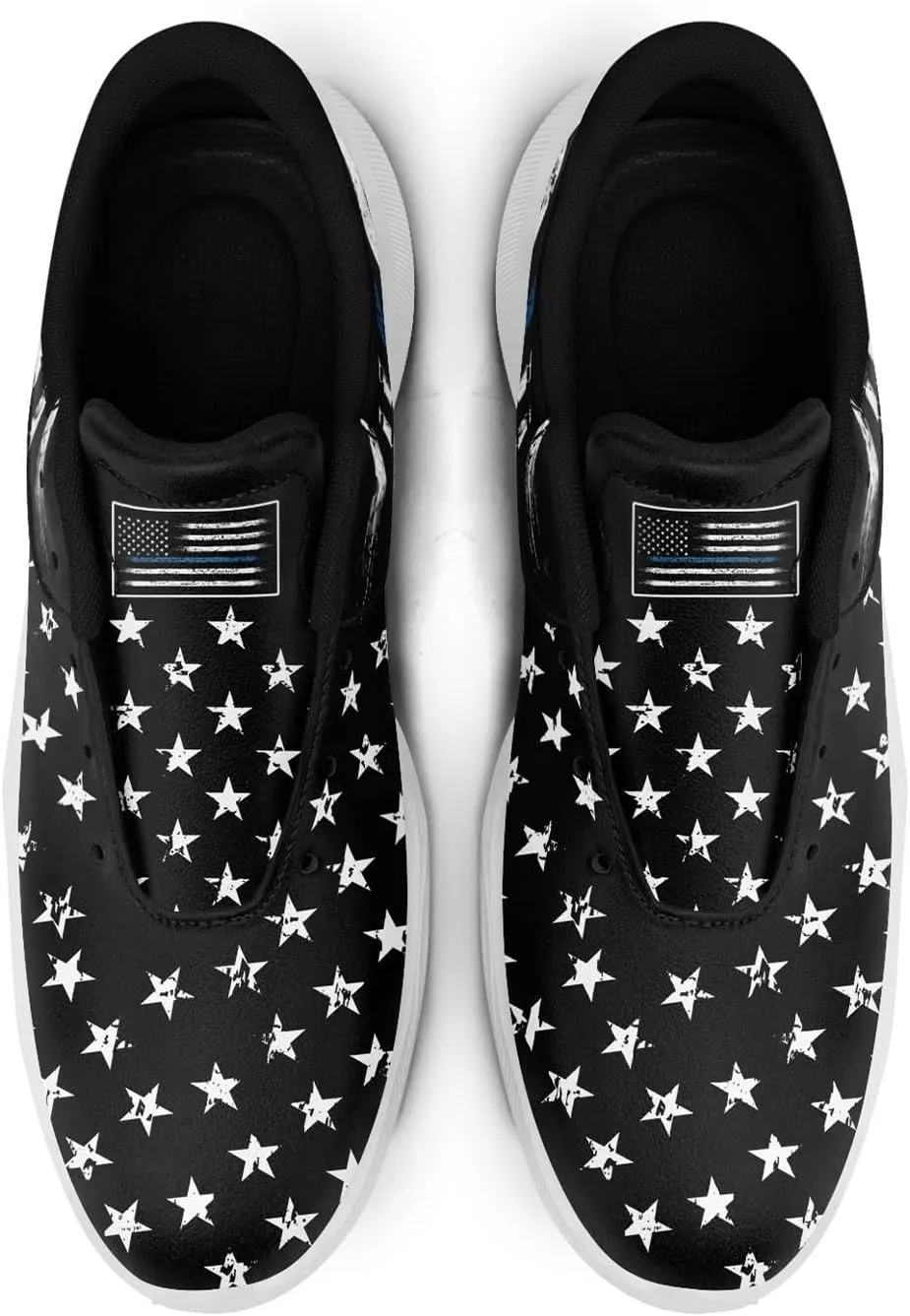 Patriotic Spikeless Golf Shoes for Men, Women's Breathable Golf Sneakers with American Flag Designs Sports Walking Footwear