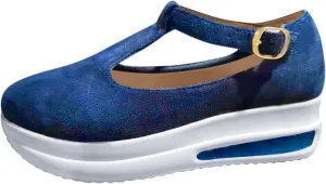 Platform Sandals Women Retro Inspired T Bar Strap Comfortable with Block Heel and Open Toe for Vintage Summer Fashion Orthopedic Sandal Beach Dressy Flip Flops for Wide Toe 2025 Spring