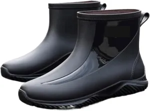 Rain Boots Footwear Men's Waterproof And Non Slip Rain Boots Short Tube Kitchen Work Water Shoes Outdoor Work Boots