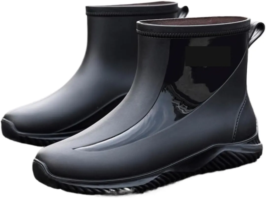 Rain Boots Footwear Men's Waterproof And Non Slip Rain Boots Short Tube Kitchen Work Water Shoes Outdoor Work Boots