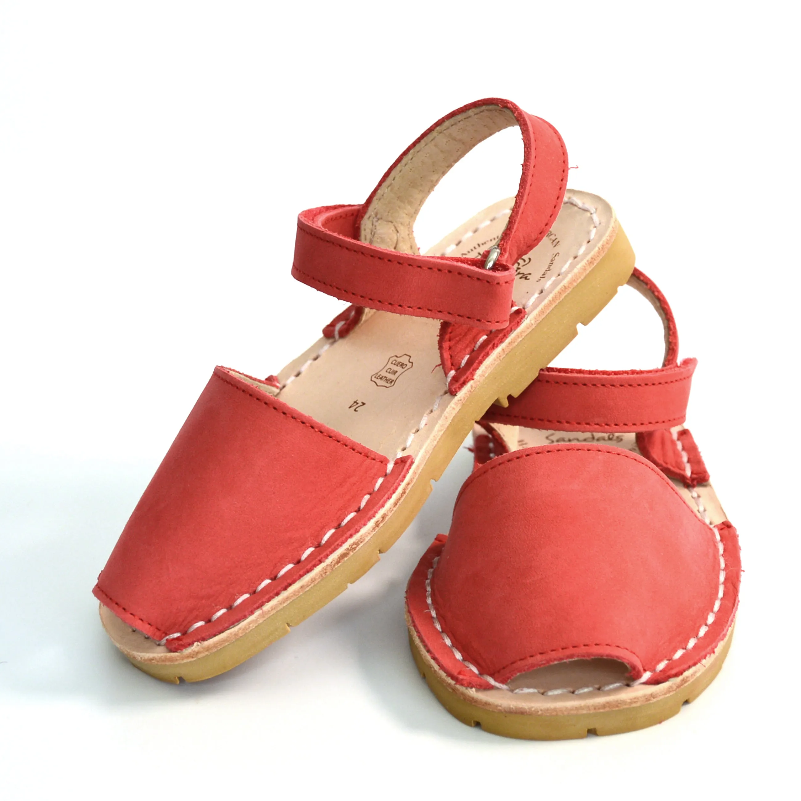 Red Nubuck Hook and Loop