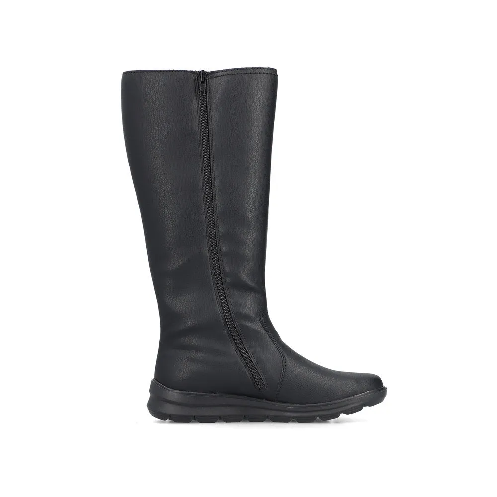Rieker Z0090 BLACK Long Leg Water Resistant Boot Z0090-00