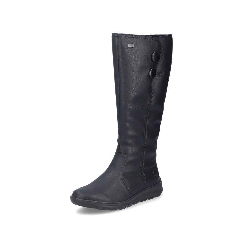 Rieker Z0090 BLACK Long Leg Water Resistant Boot Z0090-00