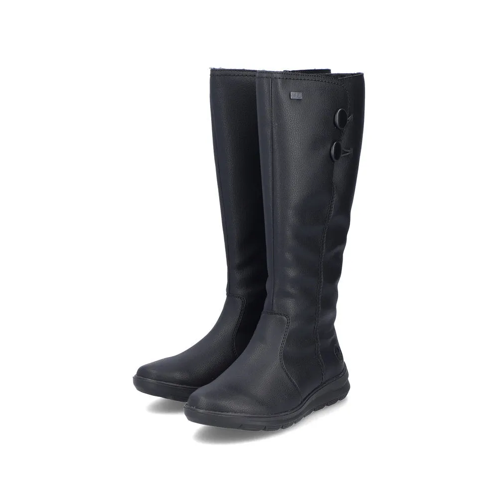 Rieker Z0090 BLACK Long Leg Water Resistant Boot Z0090-00