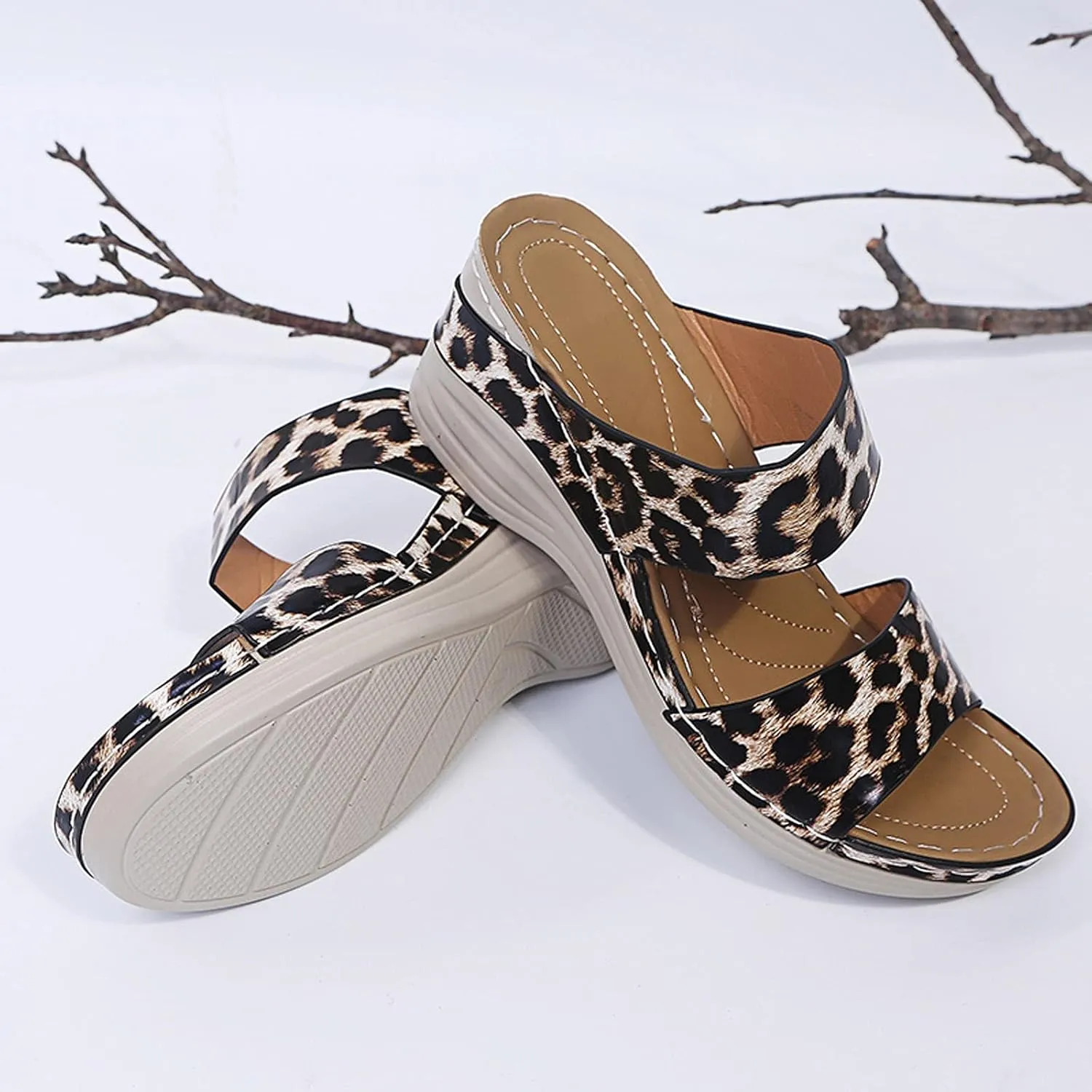Sandals for Women Dressy, Sandal Womens Platform Wedge Sandals Open Toe Buckle Ankle Strap Sandals Elegant Shoes