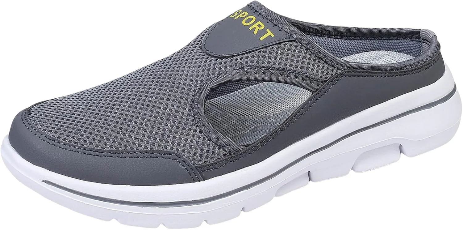 Slip On for Womens&Mens Mules Lightweight Light Open Back Shoes Comfort Orthopedic Walking Shoes Breathable Non Slip Closed Toe Slides Casual Support Slippers Sports Outdoor Sandals Sneakers