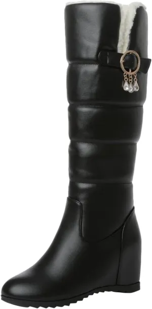 Snow Boots for Women Wide Leg Winter Boots Women Wide Width Slip On Boots for Women Winter Boots for Women 2024 Women's Snow Boots Wide Width Black of Friday Deals 2024