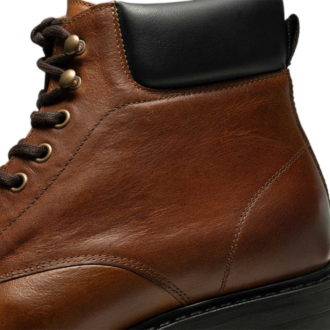 Stellan Lace Up Boot Leather - TAN