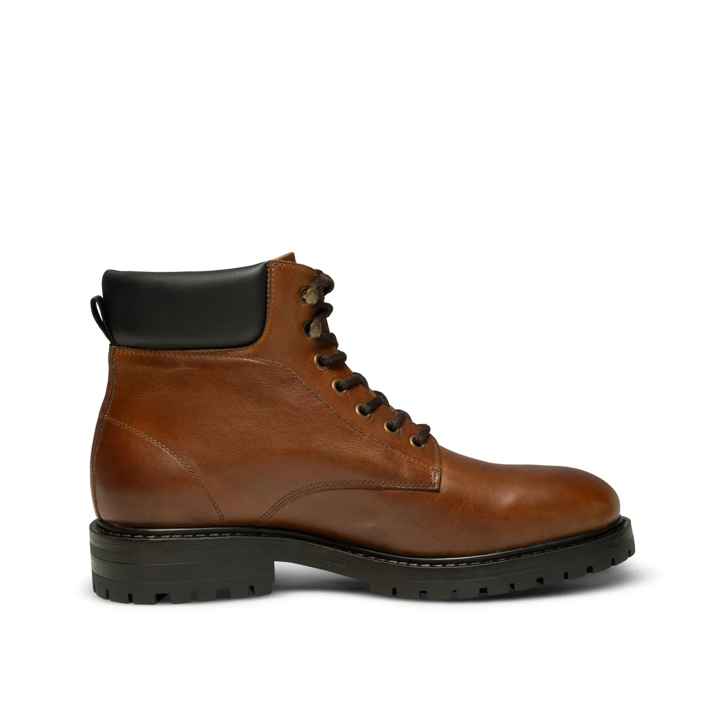Stellan Lace Up Boot Leather - TAN