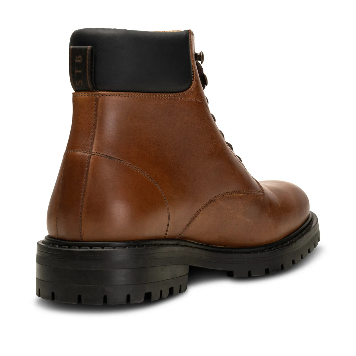 Stellan Lace Up Boot Leather - TAN