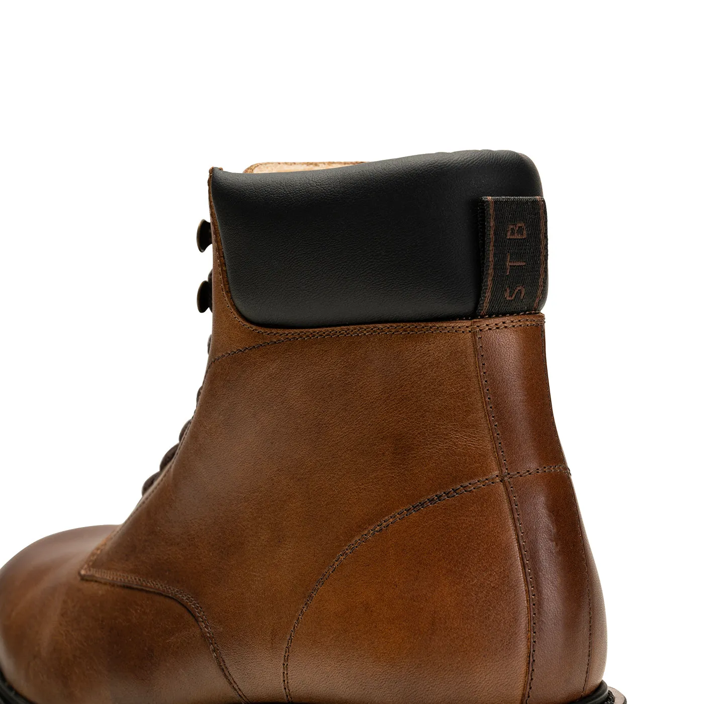 Stellan Lace Up Boot Leather - TAN