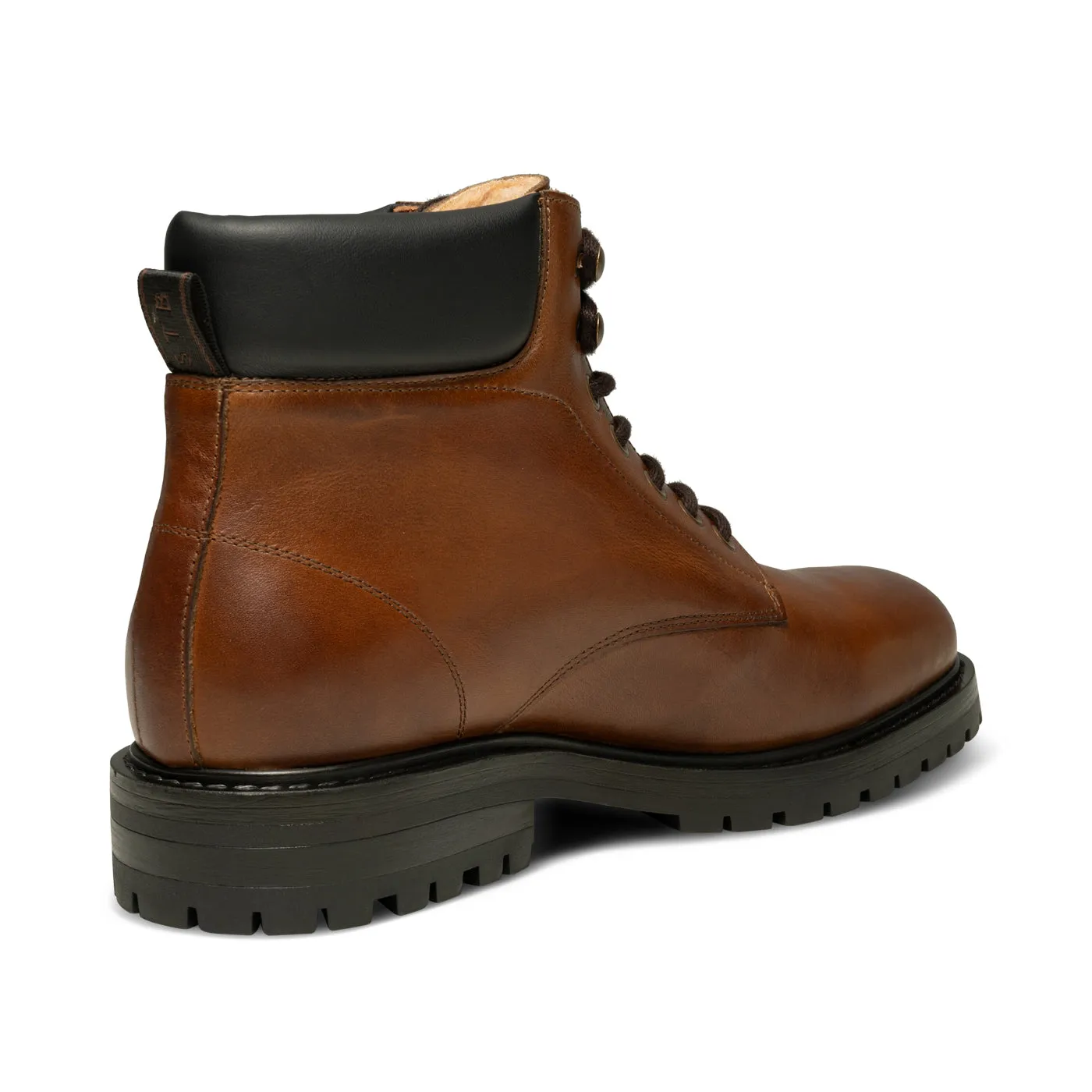 Stellan Lace Up Boot Leather - TAN