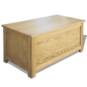 Storage Box 90x45x45 cm Solid Oak Wood