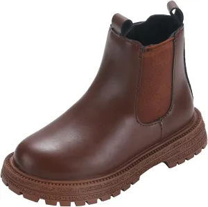 Toddler Boys Girls Boots Lace up Work Boot Combat Booties Riding Boots Non-Slip Wide Toe Box High Top Snow Boots
