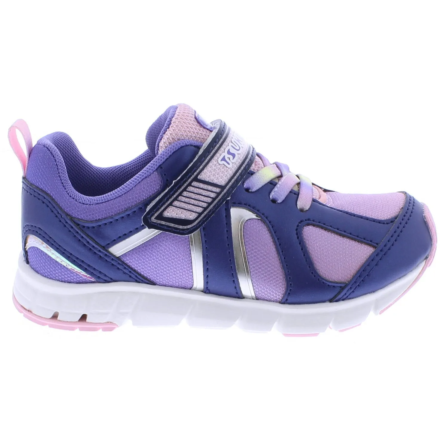 Tsukihoshi Rainbow | Navy/Pink Kids Sneakers