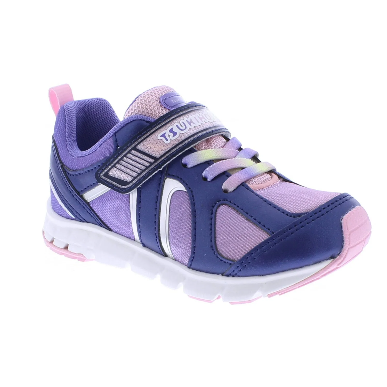 Tsukihoshi Rainbow | Navy/Pink Kids Sneakers