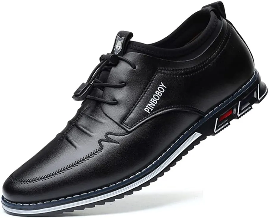 Veslesth Men Casual Luxury Sneakers Leather Loafers Comfort Walking Shoes Fashion Driving Shoes for Male Business Work Office Dress Outdoor