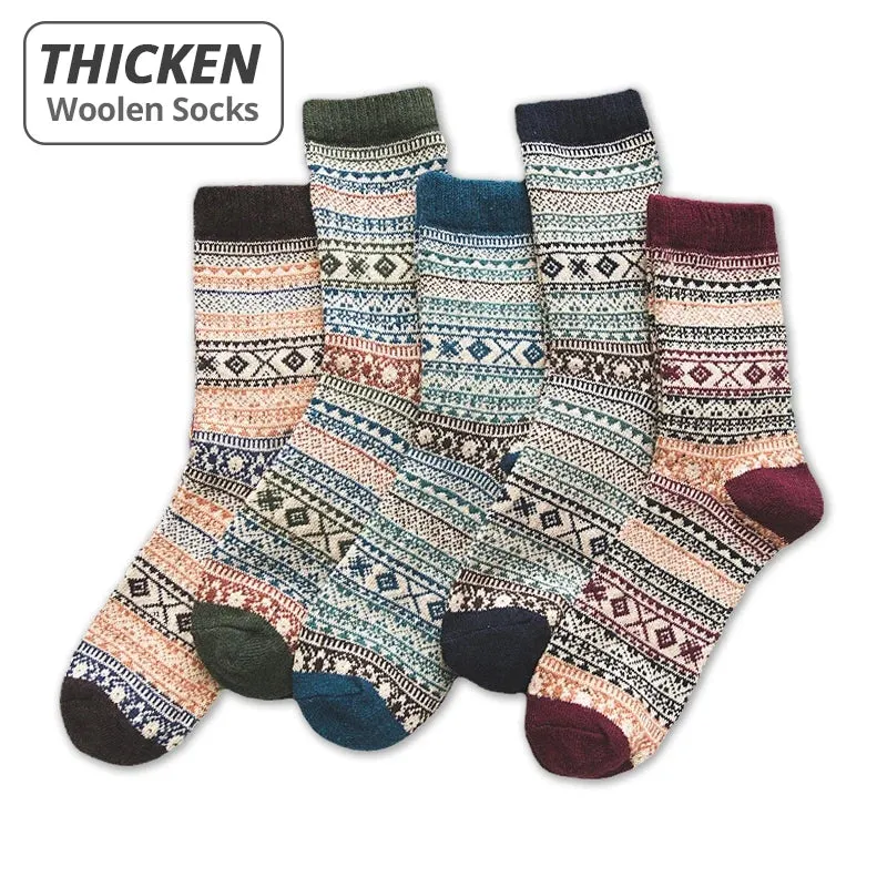 Winter Sheep's Wool Thicken Snow boots Socks (5 Pairs)
